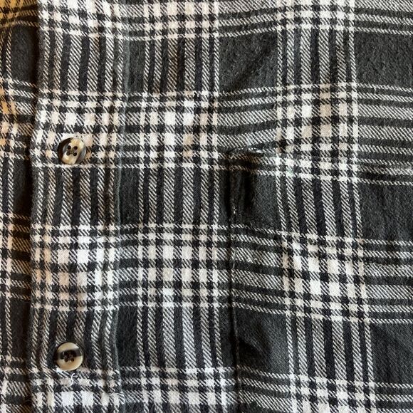 Classic Rugged Wear Men’s Shirt 3XL Gray Plaid Flannel Cotton Workwear Cabincore - Picture 5 of 7
